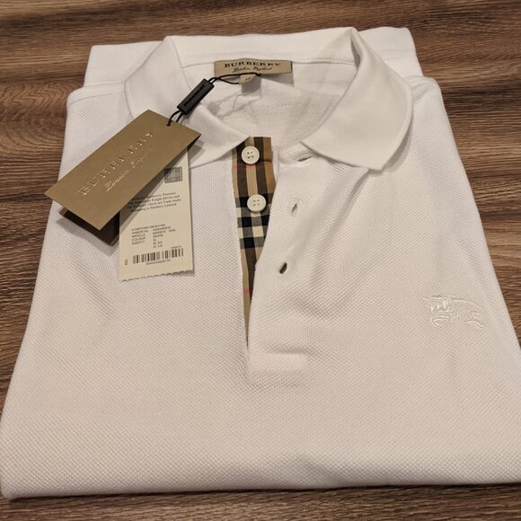 Burberry Hartford Men Polo Shirt White - Main Image